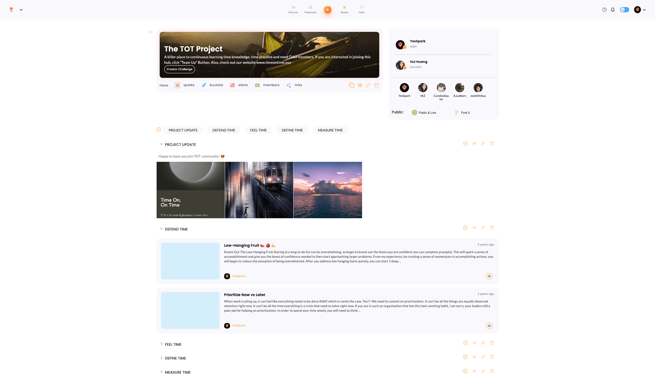 YesSpark collaboration workspace